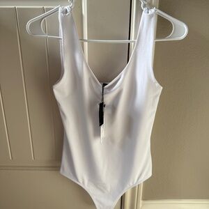 Express White Bodysuit Tank